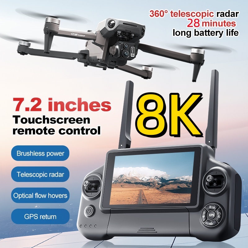 Rc Helicopter Electric - Drone RC Quadricoptère 8K avec Nacelle