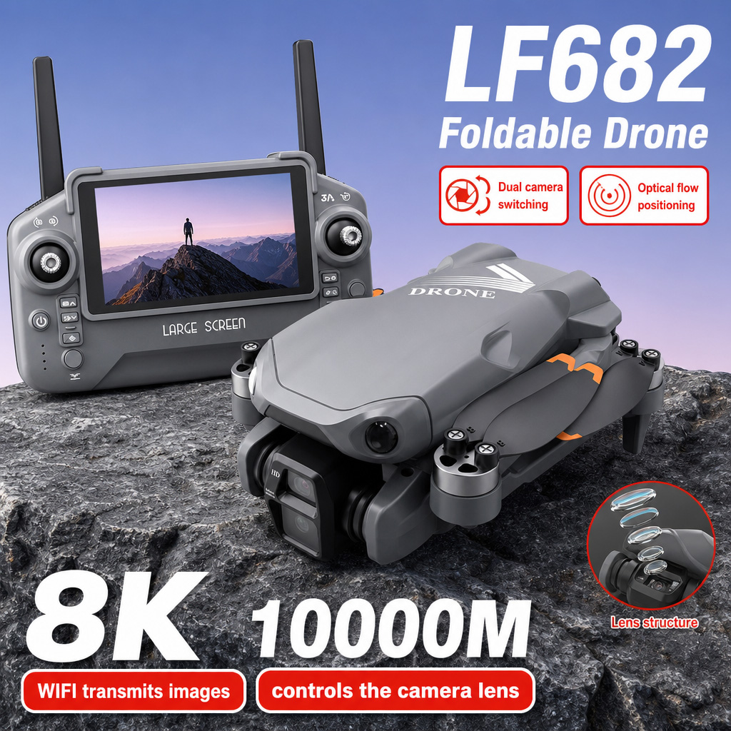Rc Helicopter Mini - Drone photo aérien LF682 8K HD