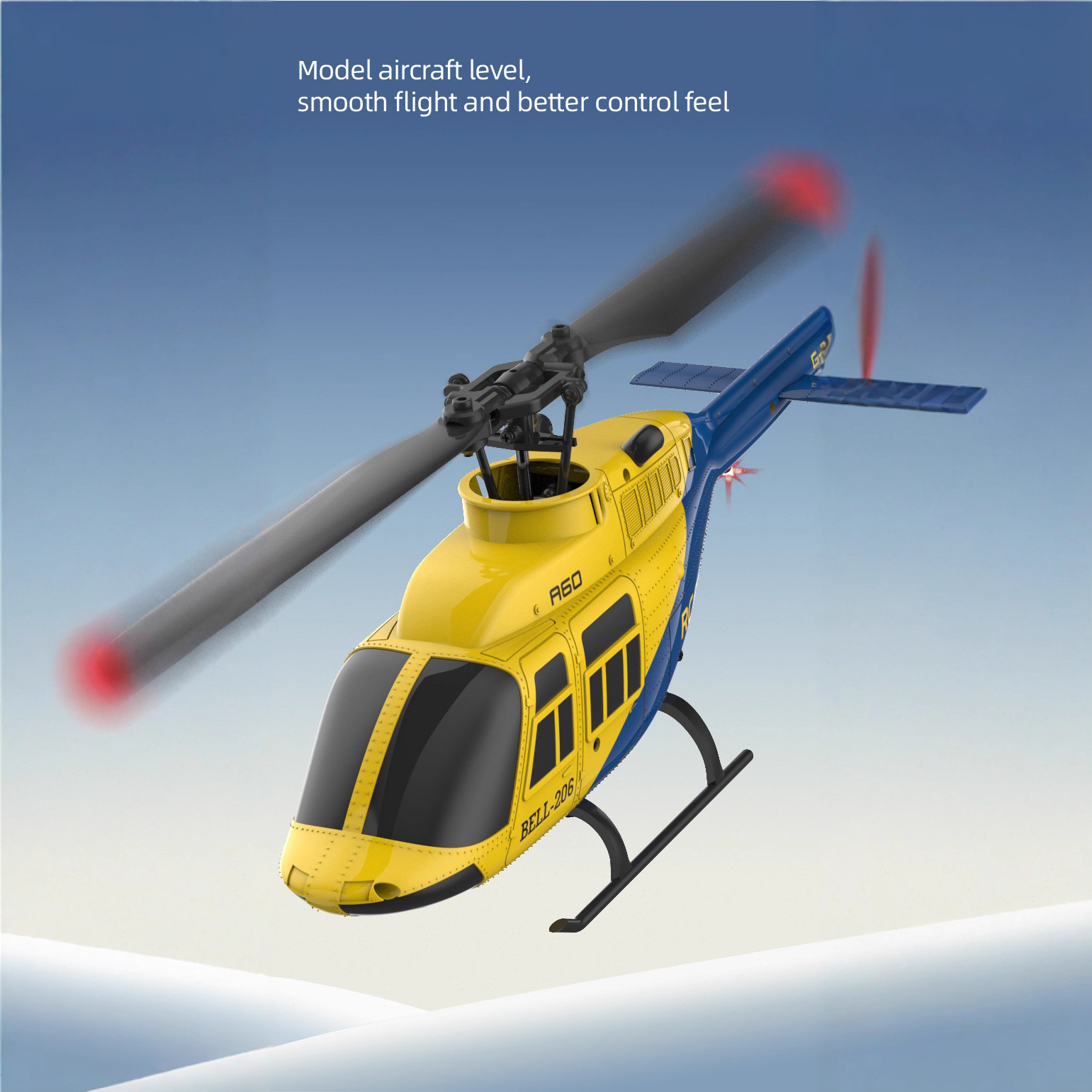 Rc Helicopter Single Rotor - A60 1/42 échelle Bell 206 RC