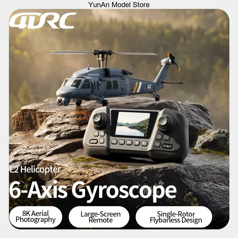 Hélicoptère RC 4DRC L2 8K UHD  - Rc Helicopter Single Rotor avis et prix